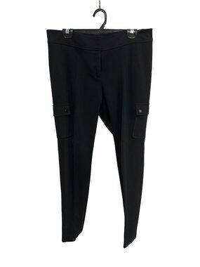 Cache Flat Front Cargo Pants Black Sz 12 Slim Fit Travel Utility Gorpcore
